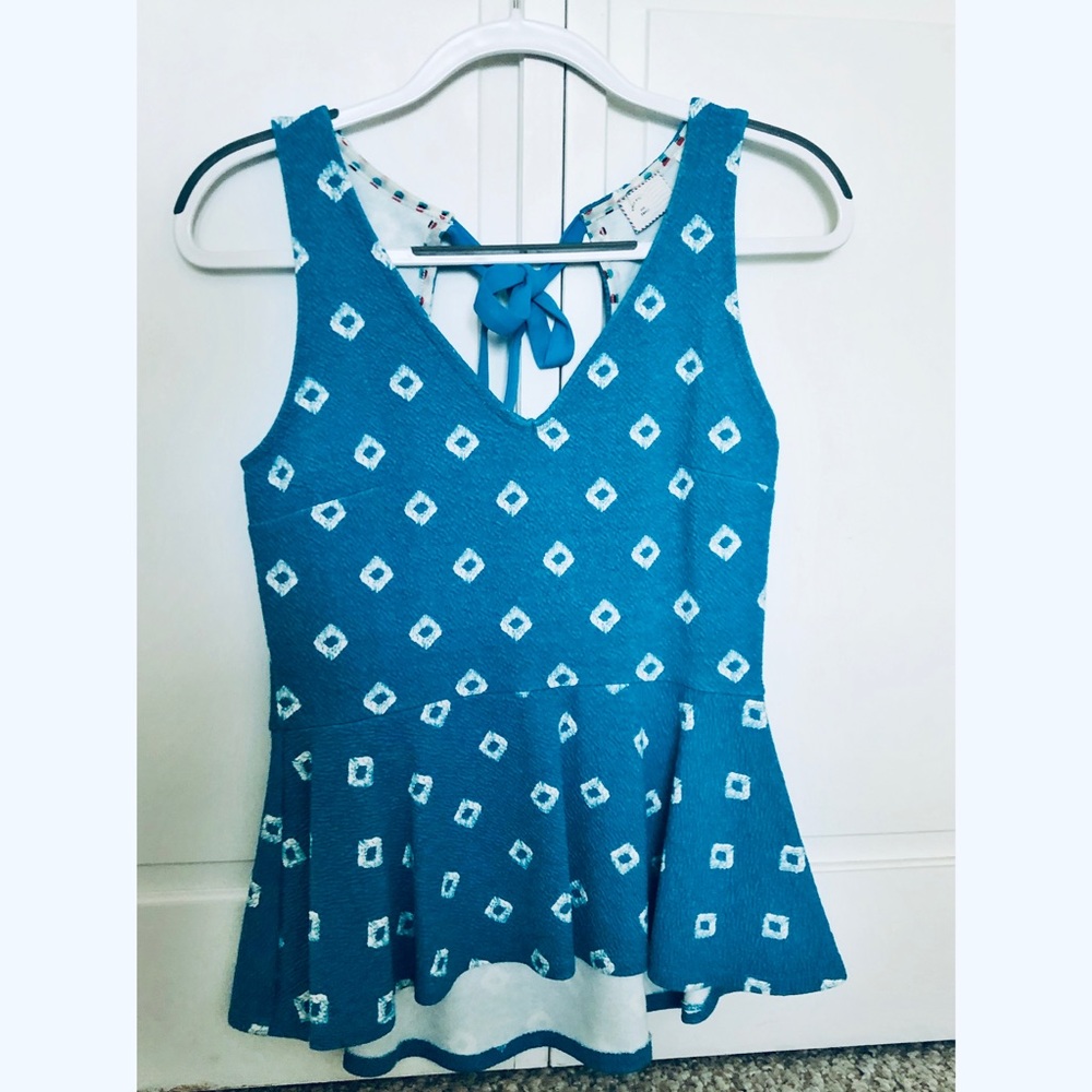 Anthropologie 9-H15 STCL Peplum Top small